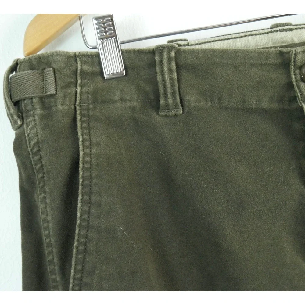Banana Republic Traveler Moleskin Cargo Pant Olive Green 34S Paratrooper Utility